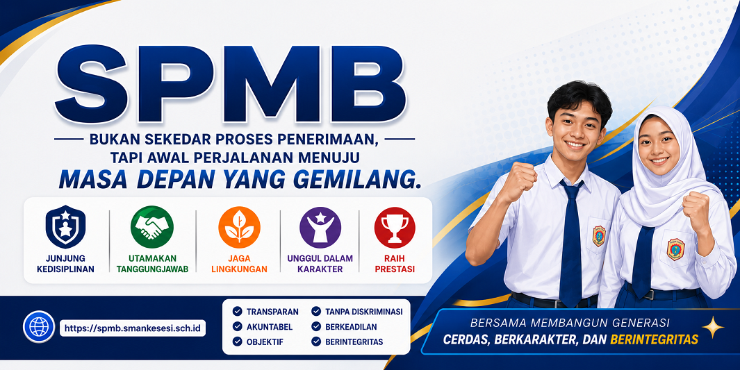 Flyer SPMB SMA Negeri 1 Kesesi 2026